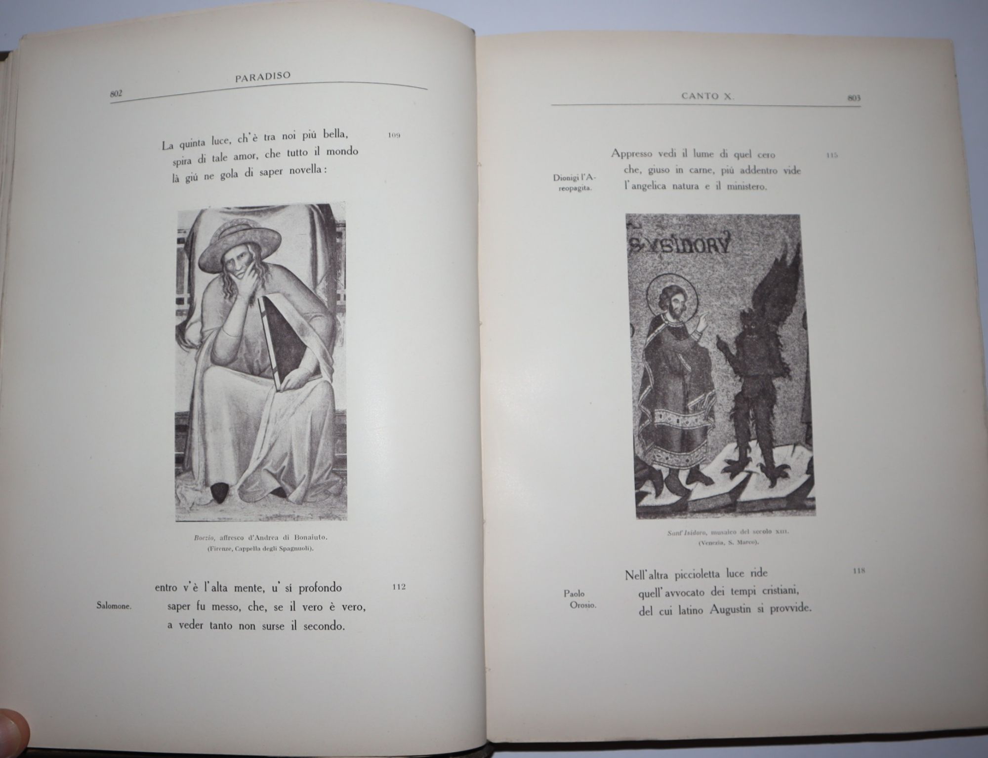La Divina Commedia Illustrata nei Luoghi e nelle Persone a cura di Corrado Ricci (Two Volumes); Con 700 incisioni e 170 tavole fuori testo