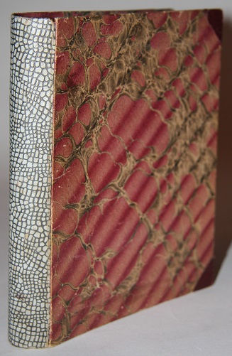 Image for Faux Book Cardboard Box with Alligator Skin Patterned Spine, Marbled Paper Boards and Fore-edges and Red Morocco Corners