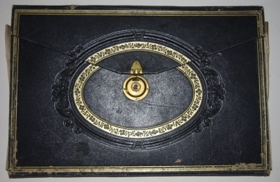 Image for Handsome Mid-Nineteenth Century Full Leather Folio and Letter and Office Paper Organizer