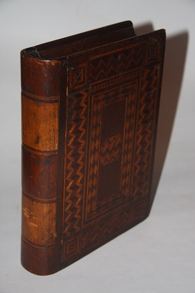 Image for [Faux Book]  Box with Intricate Marquetry Inlay Work