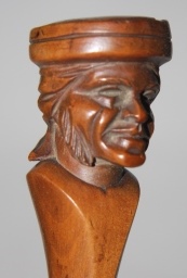 Image for Woodcarved Head on Tall Paper Cutter and/or Bookmark