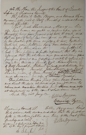 Image for An 1861 Court Order for Children to Support Pauper Parents, [together with] Testimony Relating to the Case