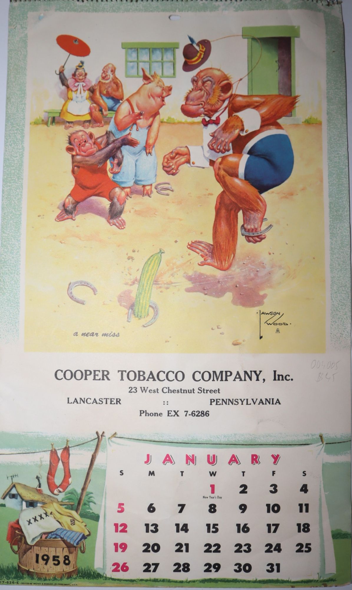 Image for 1958 Calendar 1958 Calendar