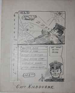 Image for Group of 23 pen-and-ink satirical cartoons relating to training camp life during the First World War