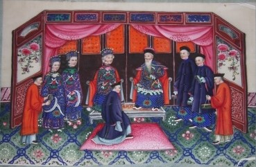 Image for Ten Chinese Gouache Paintings on Pith Paper of Ceremonial, Pedagogical and Domestic Scenes