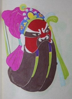 Image for Ten Colorful Intricate Cray Paper Cut-outs of Chinese Masks and Masked Performers