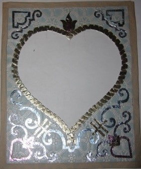 Image for Four Frames Made by Hand Using Scrap Metal and Foil Paper