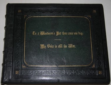 Image for Illustrated Manuscript of two poems:  "To a Woodman's Hut there came one day." and "My Voice is still for War." [From "Ali Baba and the Forty Thieves" and Addison's "Cato", respectively]