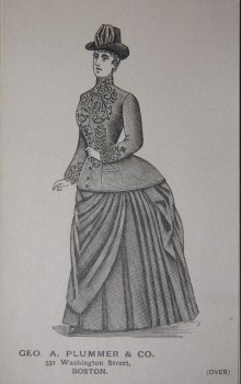 Image for Fashions for Fall and Winter 1888-90.   Geo. A. Plummer & Co., 591 & 593 Washington St. Boston