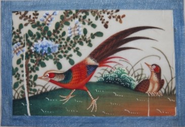 Image for Album of a Dozen Chinese Watercolors of Colorful Birds on Pith Paper, 19th Century