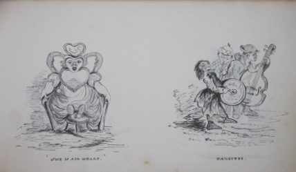 Image for Album of seventeen miniature-sized pen-and-ink caricatures