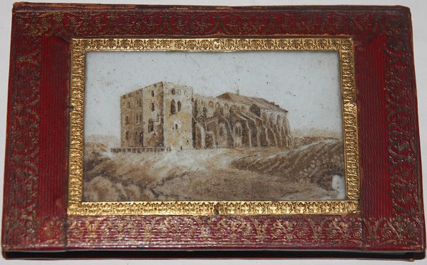 Image for [Faux Book Box] Book box with a &#34;sepia&#34; hair artwork of a Gothic church framed on front board