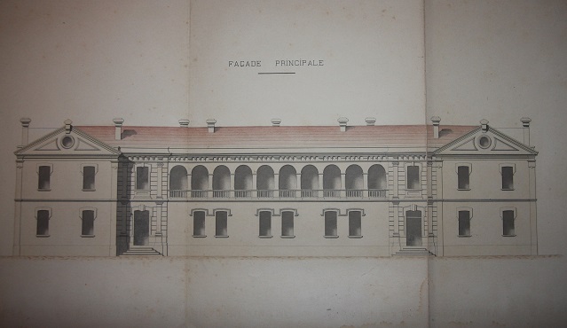 Image for French Architectural Panorama done in pen-and-ink and wash