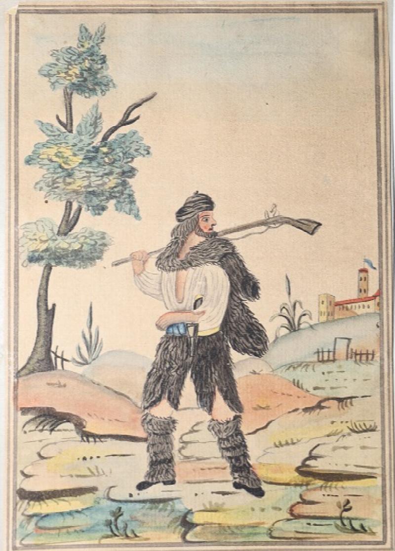Image for Seven Folk Art Watercolors of Hunters