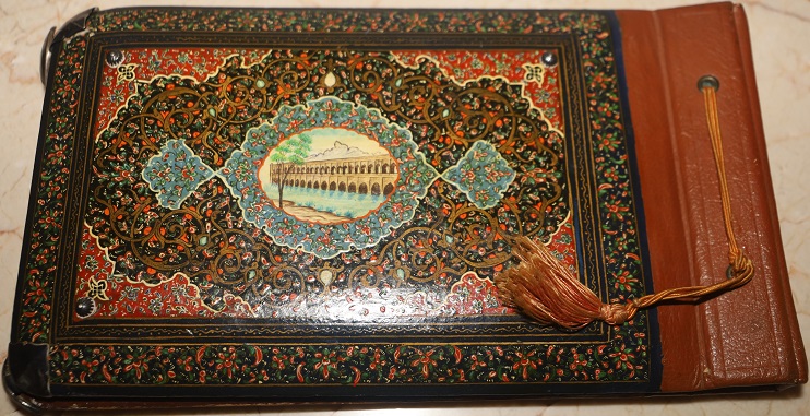 Persian Photo Album, with Silver and Enamel Mounts, Decorative Paper Mache, etc.