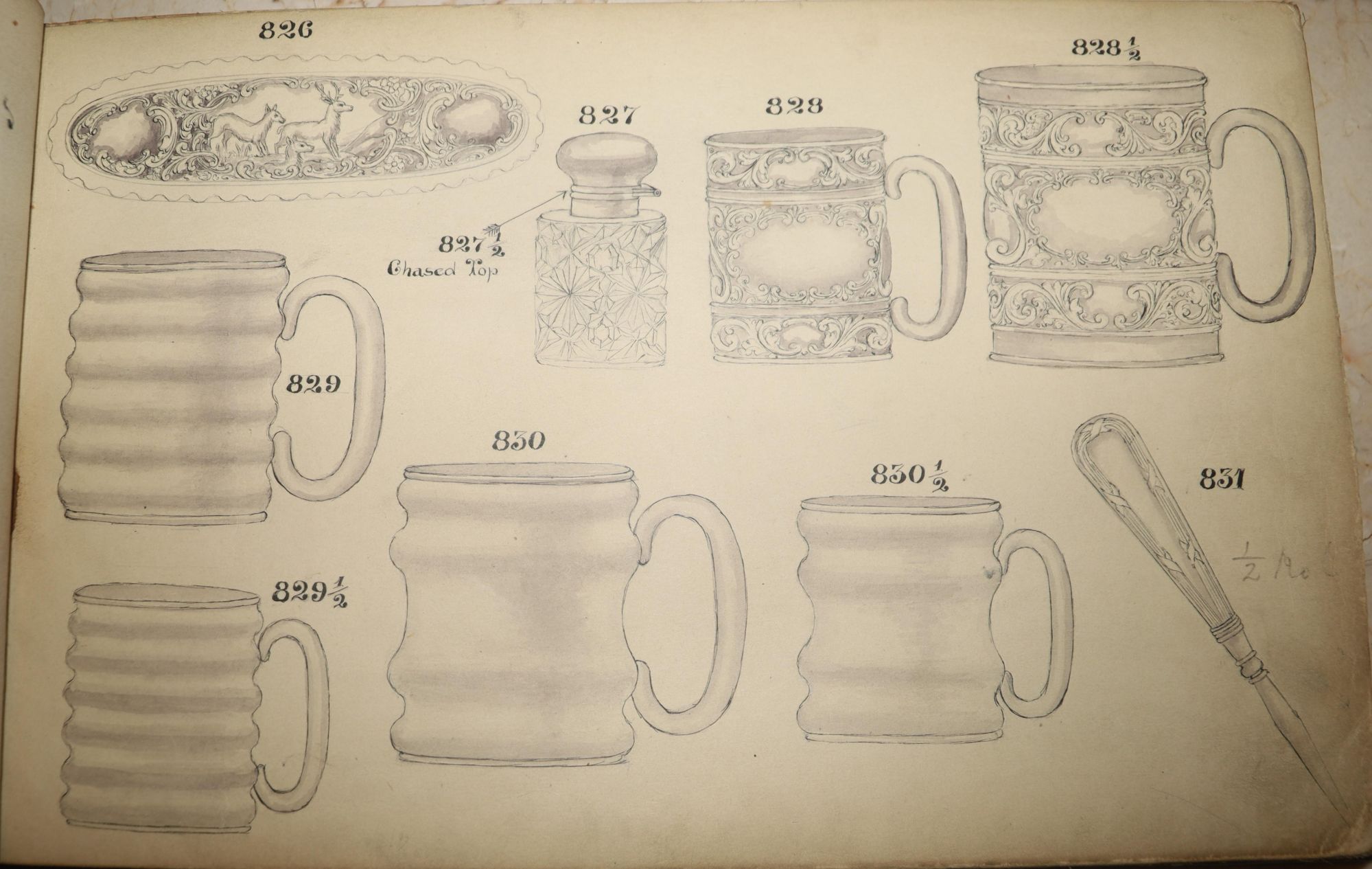Five Manuscript Trade Catalogues for Silverware Company