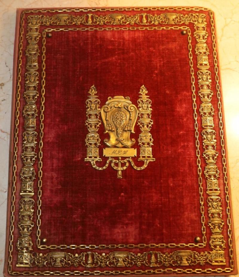 Image for Velvet French Blotter with Baroque Metalwork
