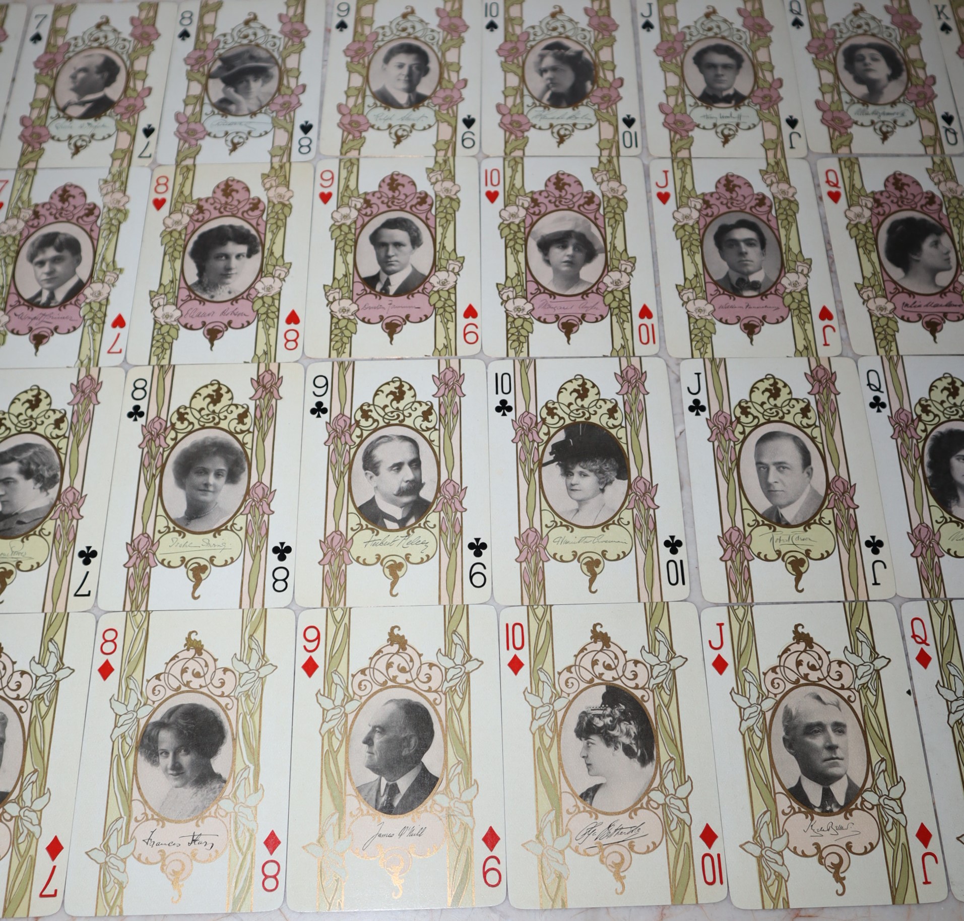 The Stage. Playing Cards Featuring Photo Portraits of Famous Actors