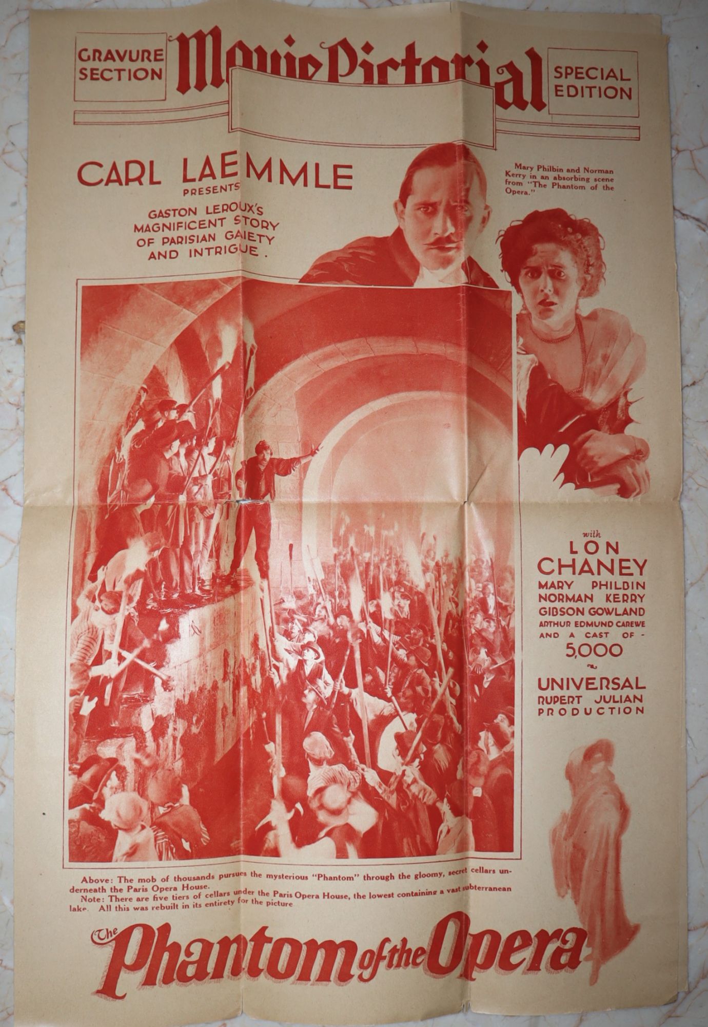 Two Pieces of Promotional Ephemera Relating to the Silent Universal Film 