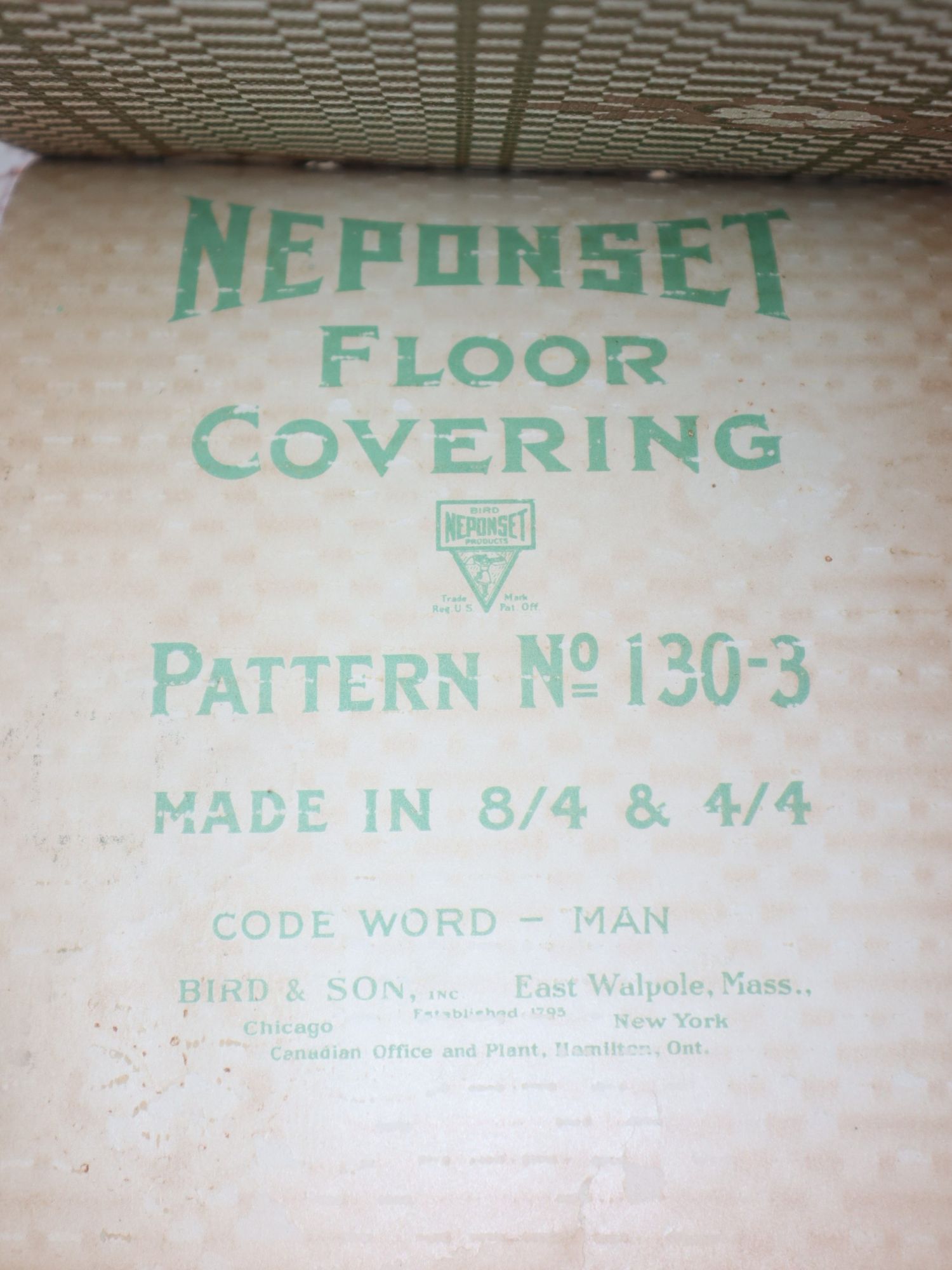 [Trade Catalogue] Neponset Floor Covering and Rug Border. Bird Neponsit Products