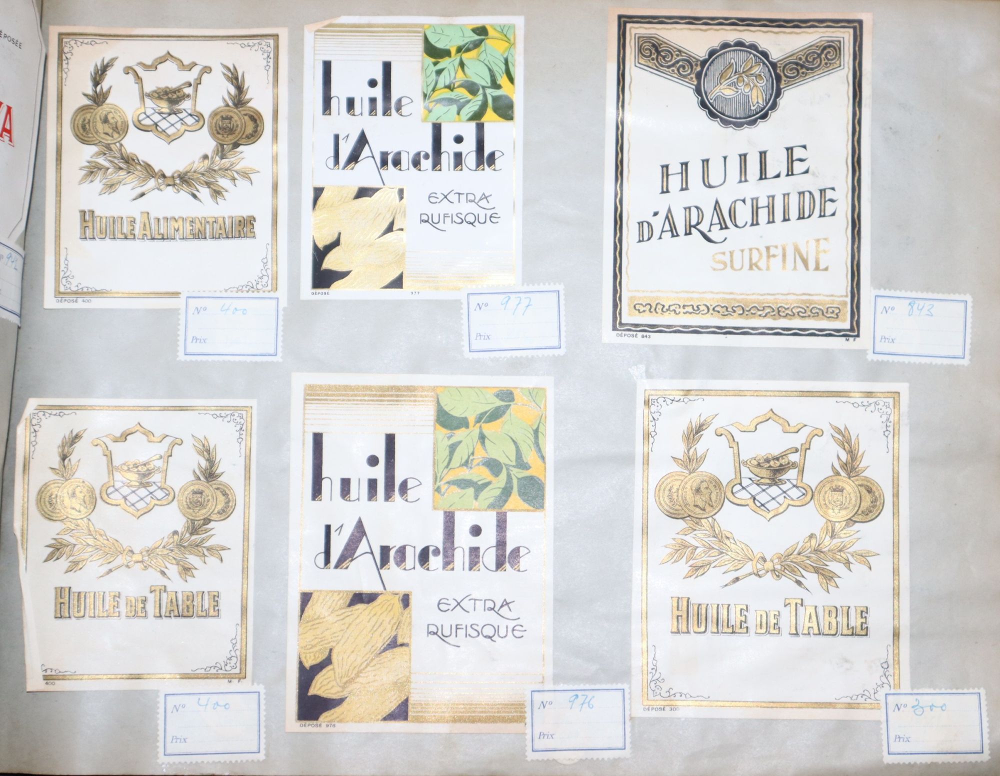 Salesman's Sample Book of French Wine and Liqueur Labels