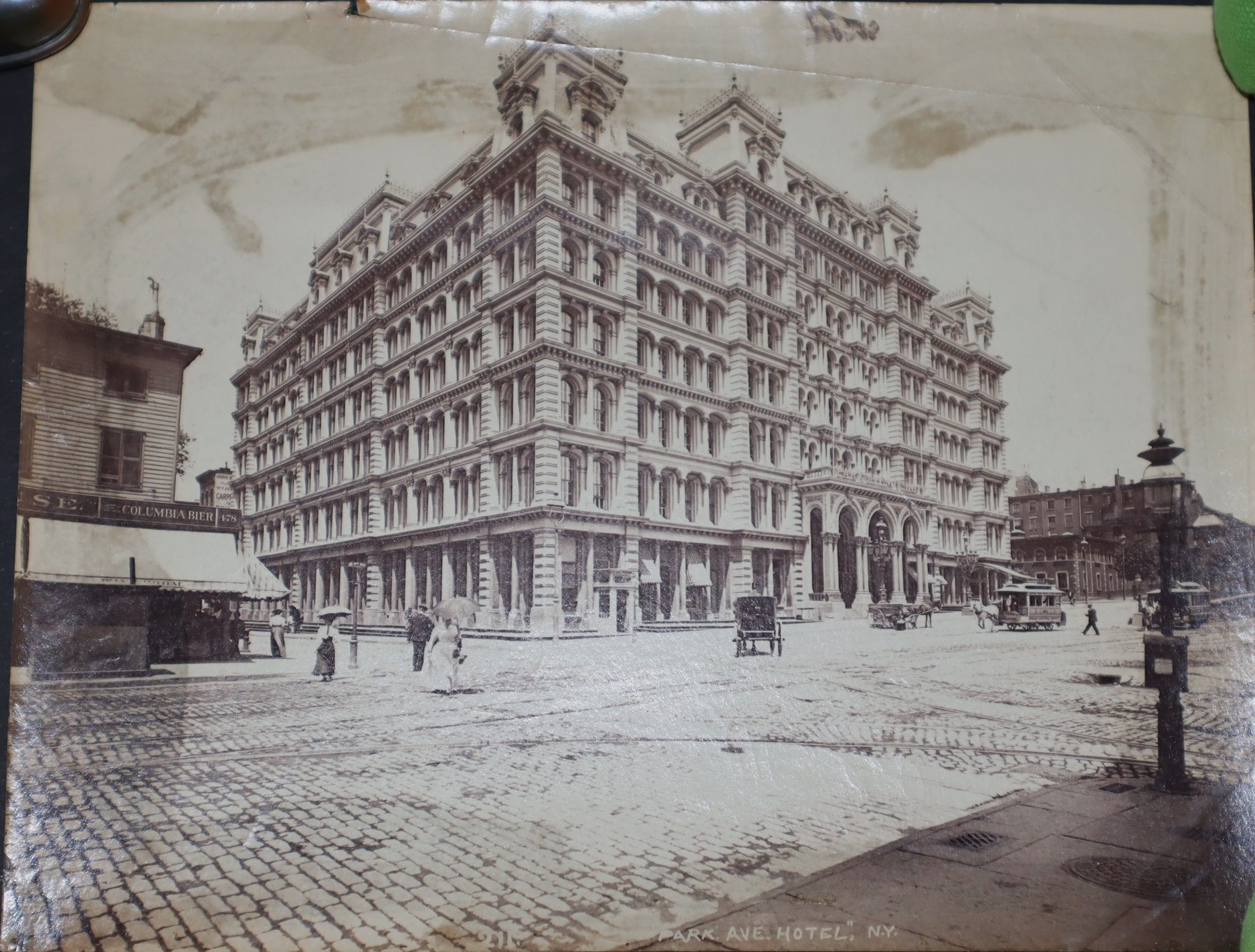 1887 Photo of the Park Avenue Hotel, located on 4th Avenue (which became Park Avenue) between 32nd and 33rd Street