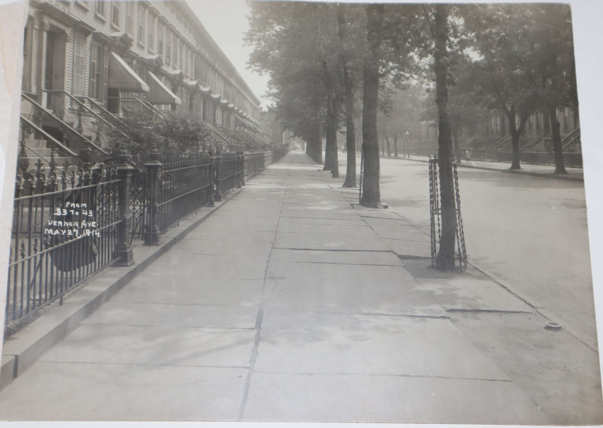 Ten Large Surveyor Photographs of a Brooklyn Block of Townhouses, May 29, 1914