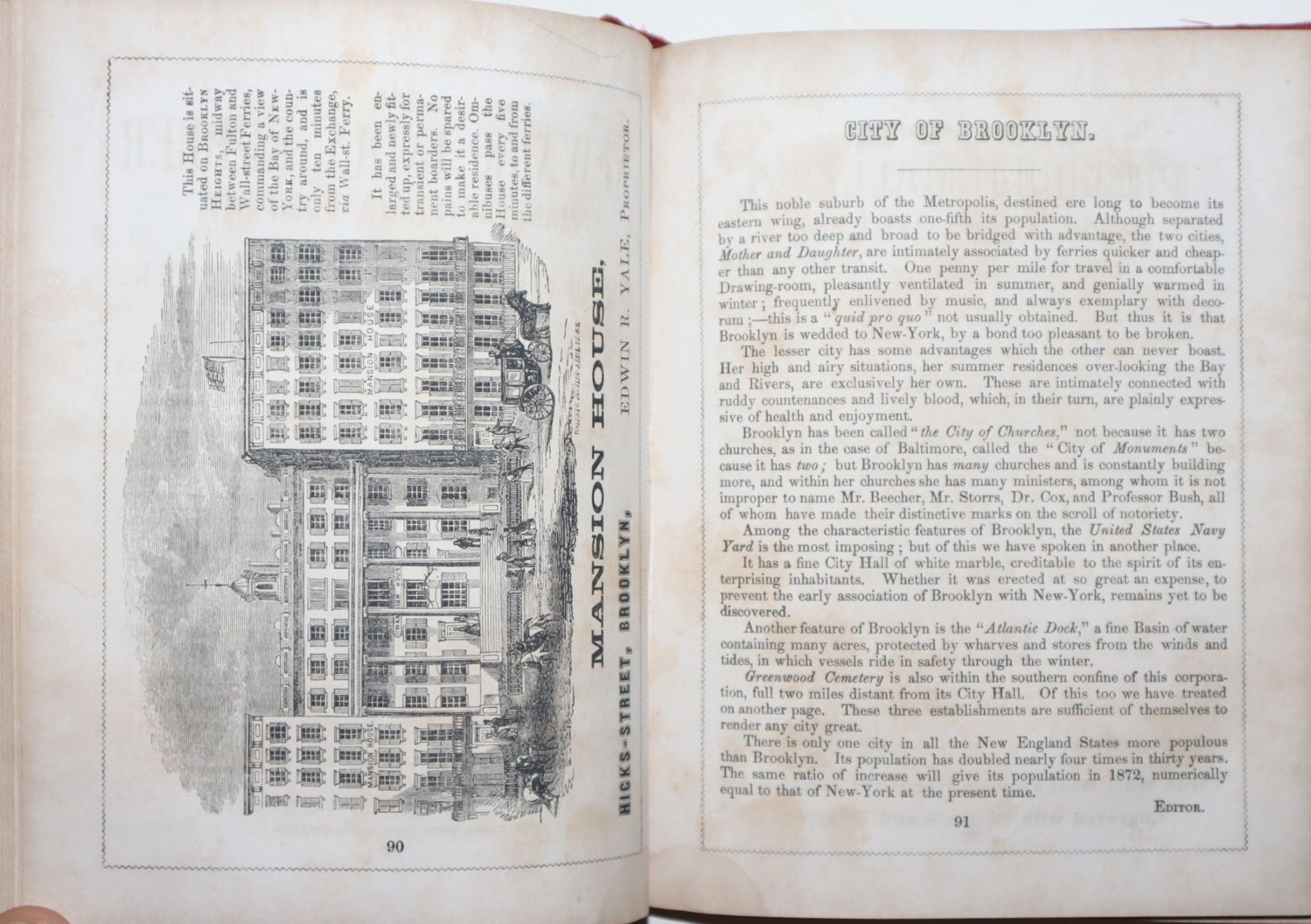 The Citizen and Strangers' Pictorial and Business Directory for the City of New York, and Its Vicinity. 1853