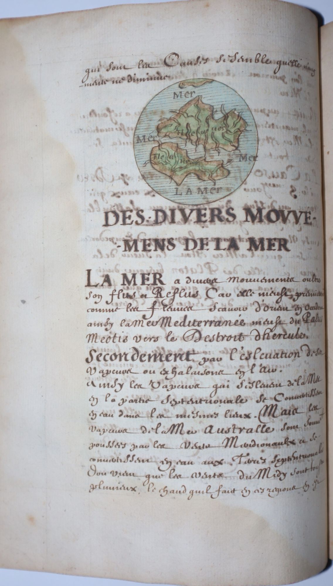 [Manuscript] Trait et Abrg de la Gographie et des Sciences Physiques et Naturelles. Manuscrit XVIIme Siecle