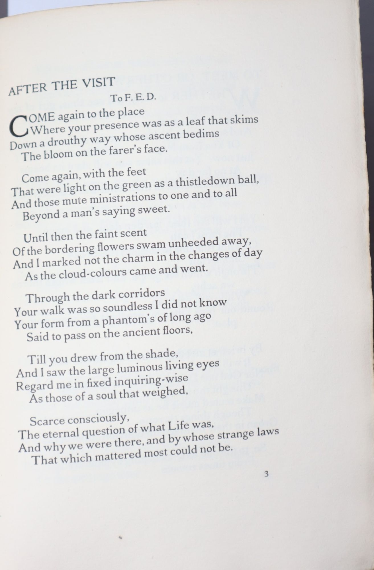 Selected Poems of Thomas Hardy with Portrait & Title Page Design Engraved on the Wood by William Nicholson