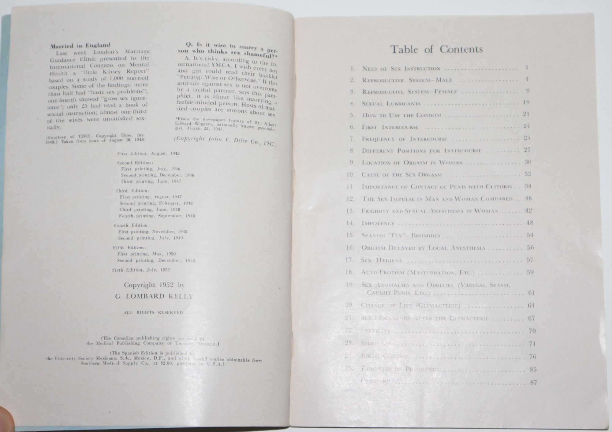 Sex Manual for Those Married or About to Be. Written for the Layman