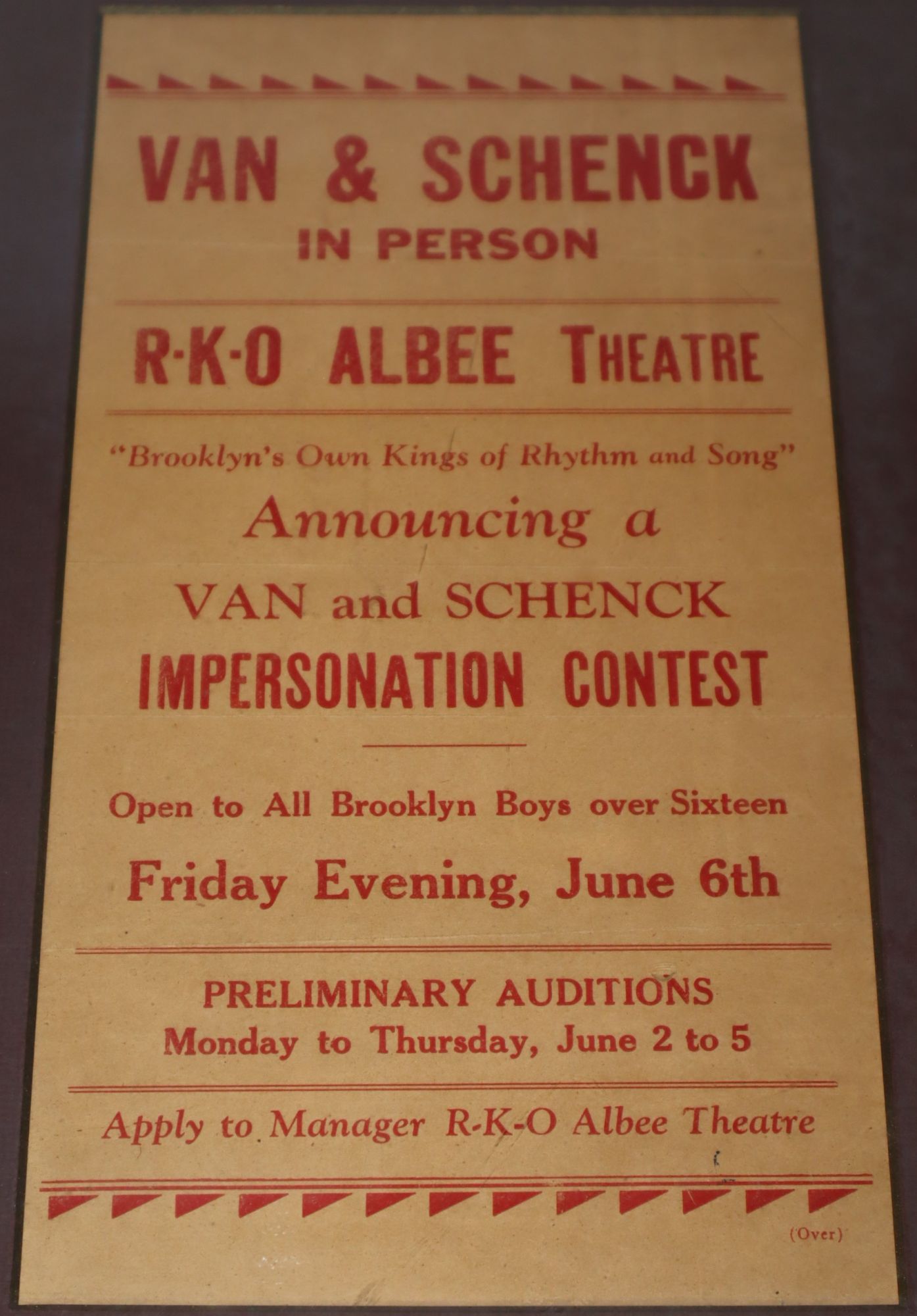 Two 1930 Theatrical Broadside Advertisements for the RKO Albee Theatre, Brooklyn, one for a Gary Cooper movie, 