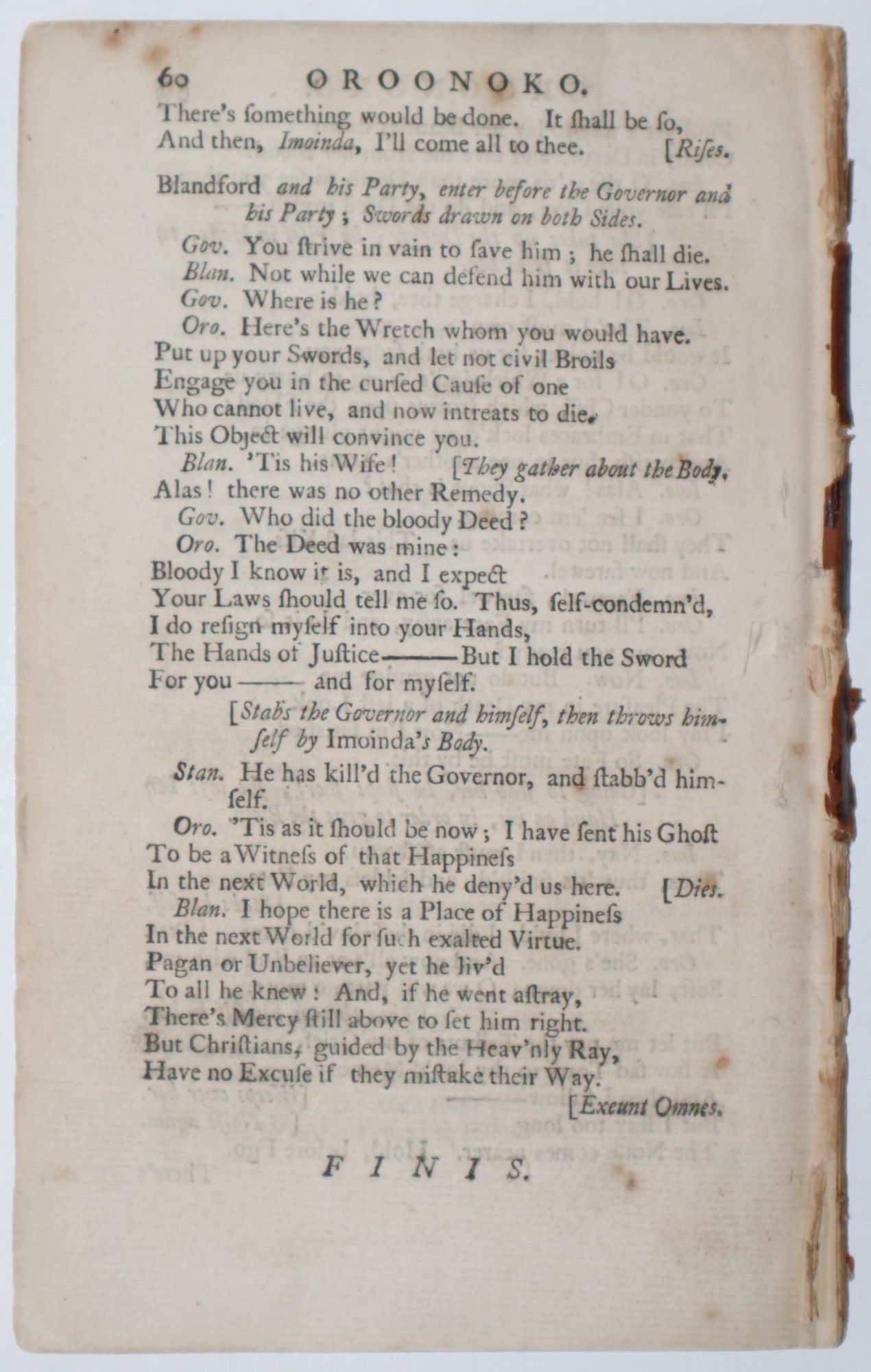 Oroonoko, A Tragedy, As it is now Acted at the Theatre-Royal In Drury-Lane