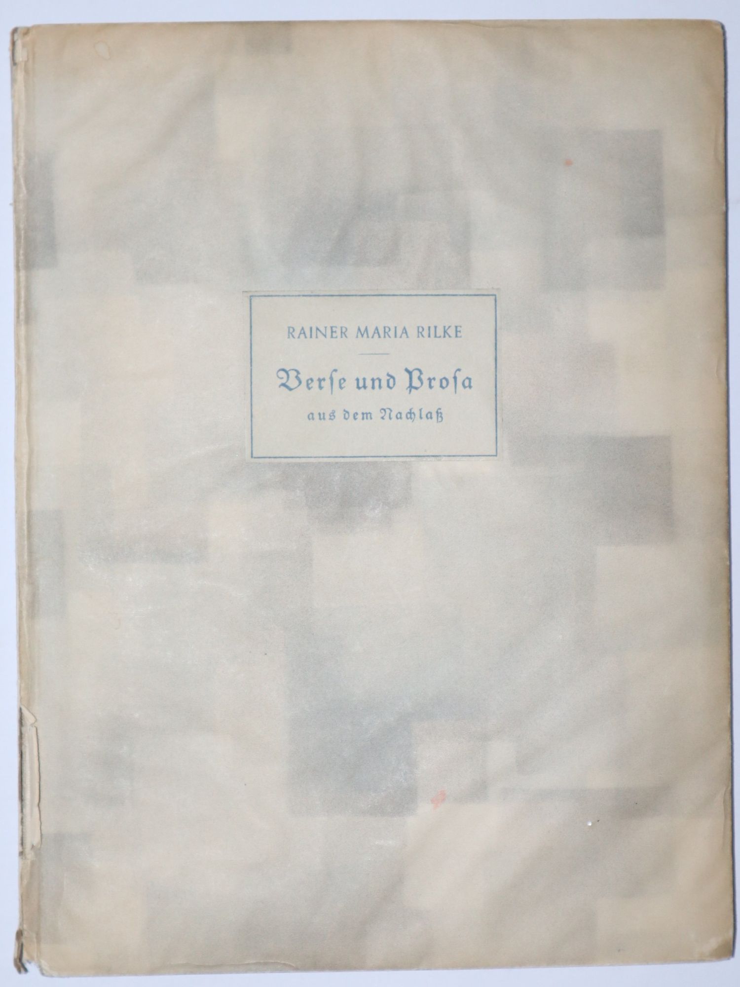 Verse und Prosa aus dem Nachlass [together with] Prospectus