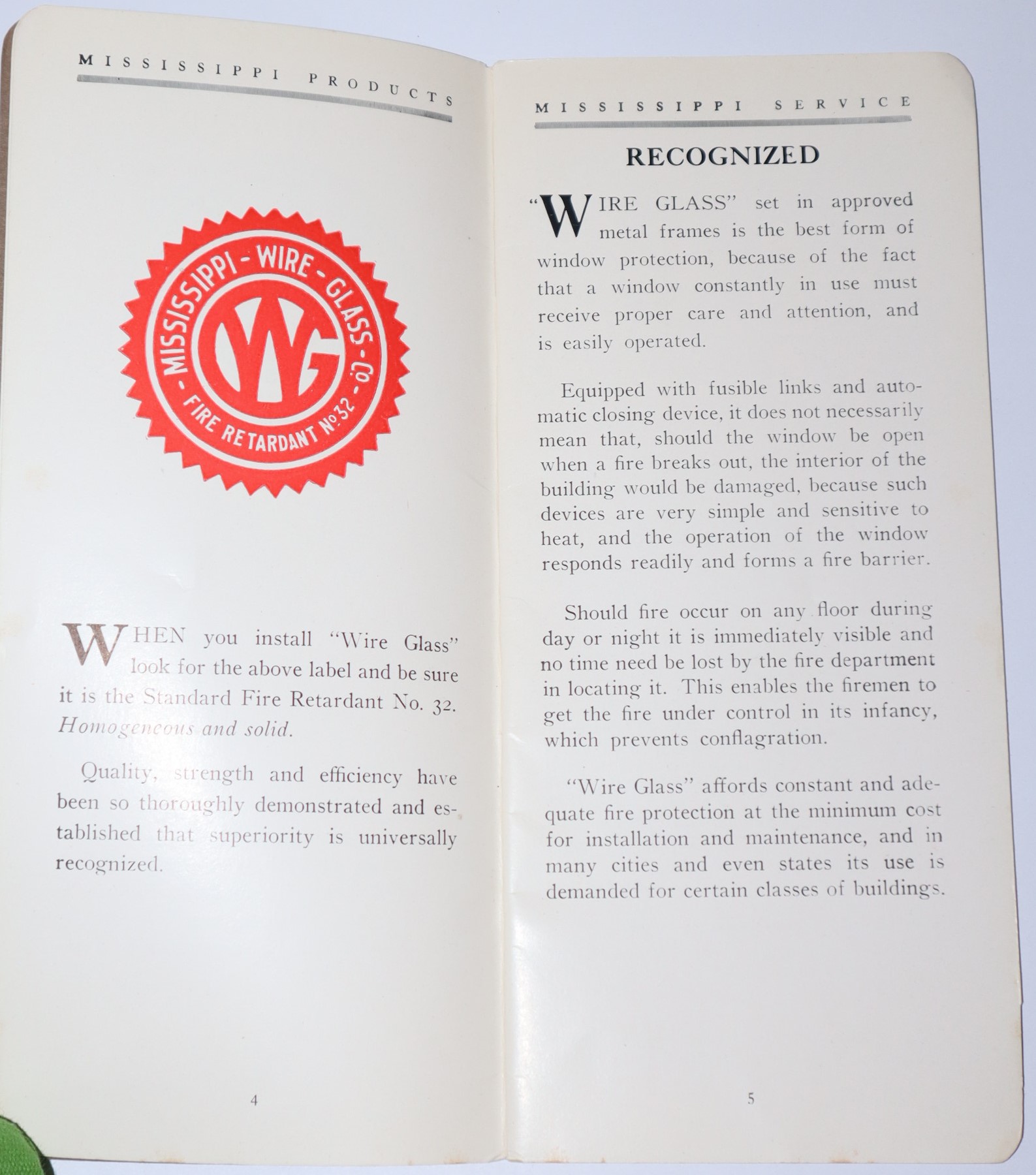 [Trade Catalogue] Mississippi Glass Company. Mississippi Wire Glass Company