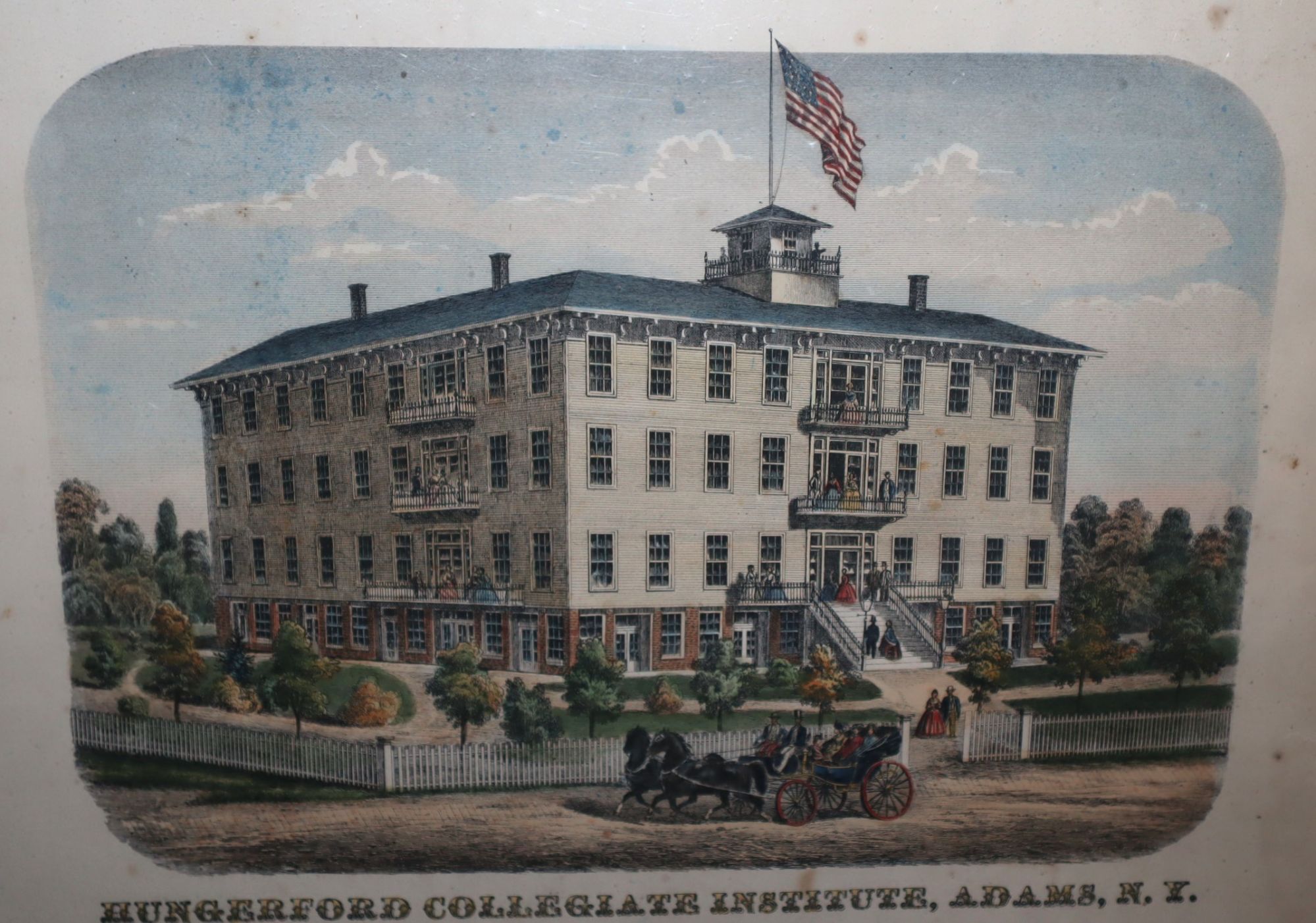 [Framed Print] Hungerford Collegiate Institute, Adams, N.Y.