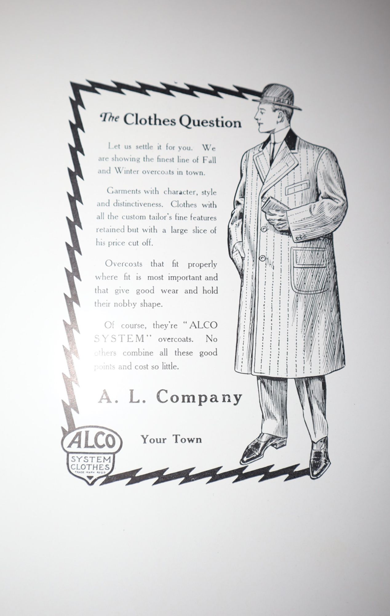 The Alco File of Clothing Facts. Spring and Summer 1903. Arnold, Louchh. Alco System Clothes. eim & Co. 1021-1023 Filbert St. Philadelphia. [Together with] The Practical Way to Sell.