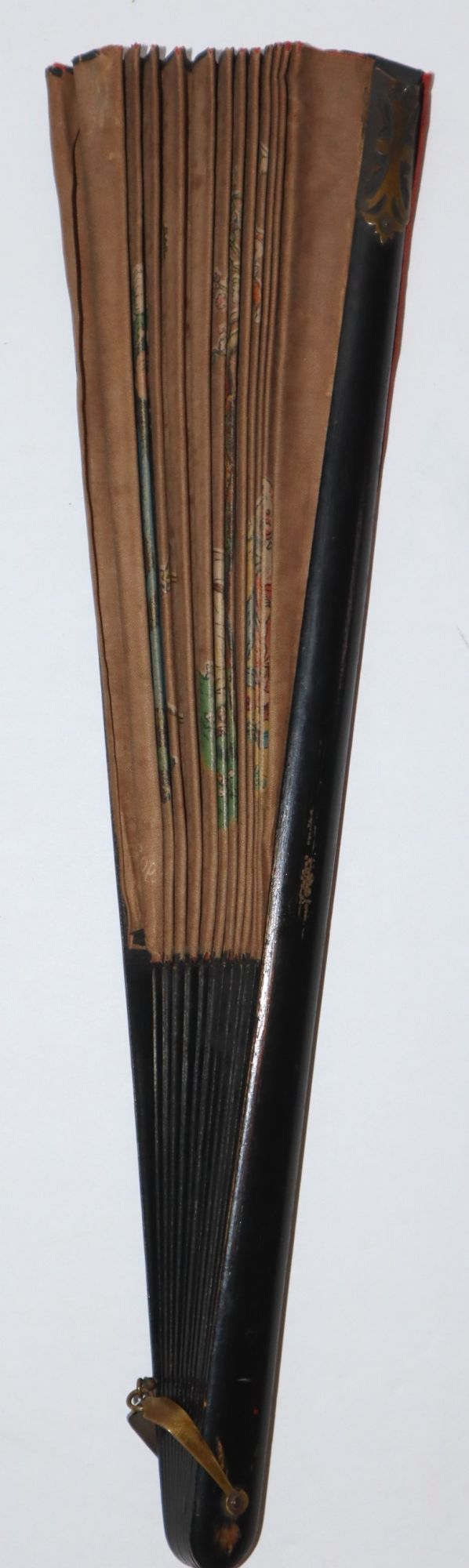 Nineteenth Century Fan with Hand-Colored Printing of Kate Greenaway Characters