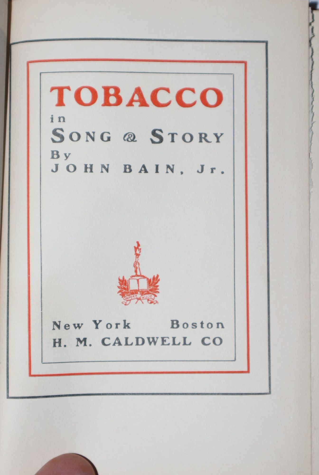 Tobacco in Song and Story