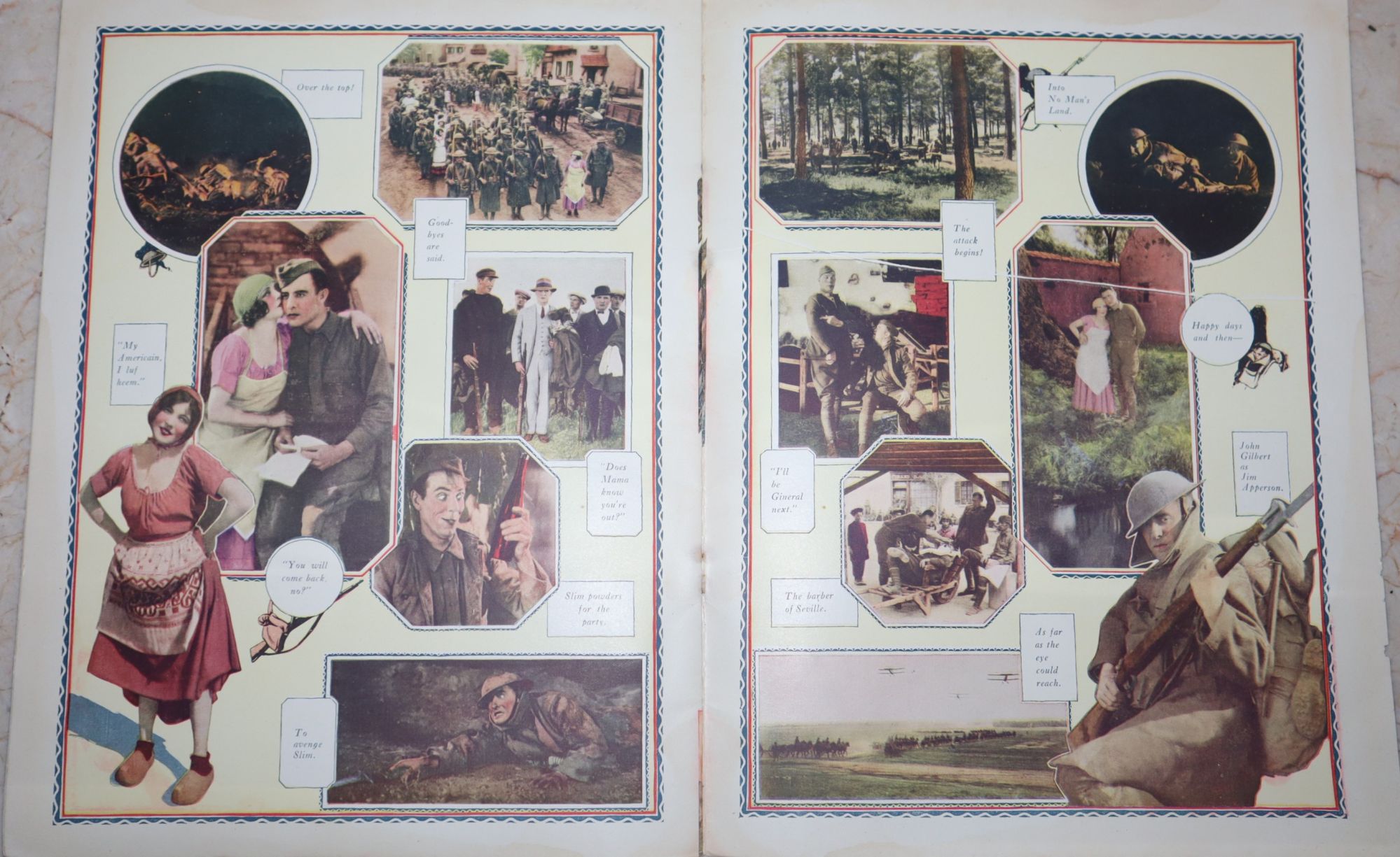 [Souvenir Program] The Big Parade; Program for King Vidor's Picturization of The Big Parade [together with a large glossy publicity still showing the two leads in costume