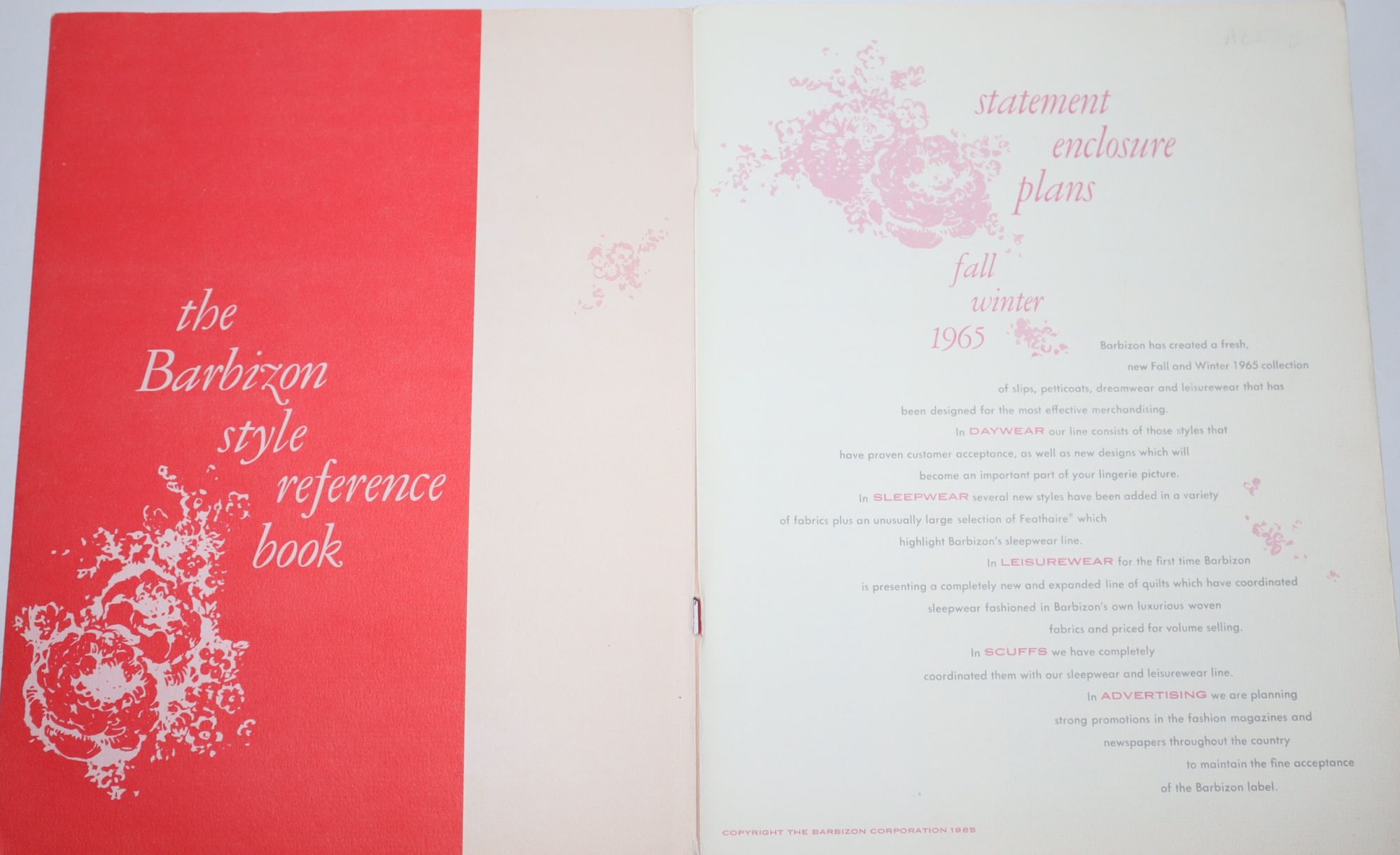 The Barbizon Style Reference Book. BarbizonFall Winter 1965