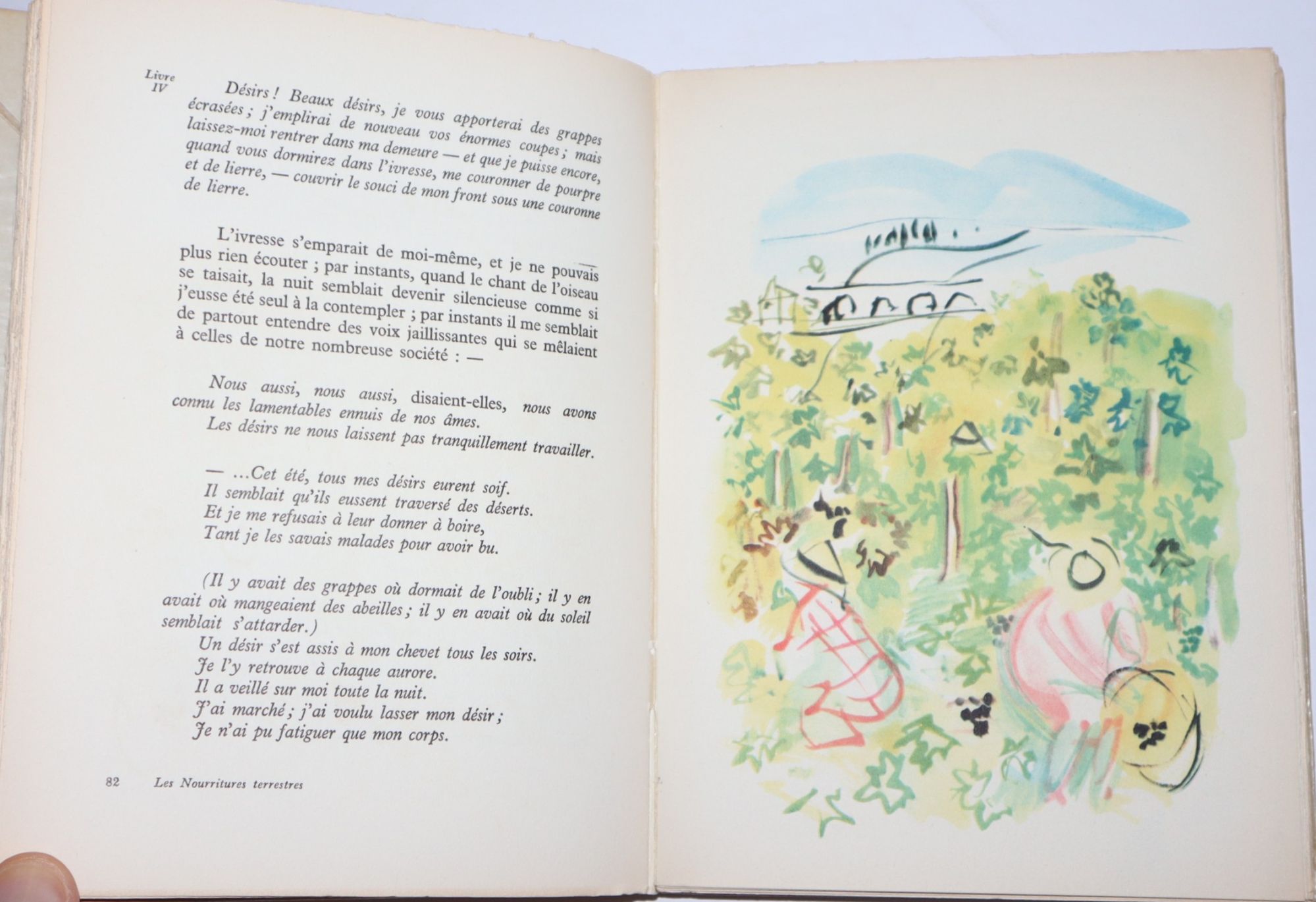 Les Nourritures terrestres & les Nouvelles nourritures avec douze aquarelles de Raoul Dufy