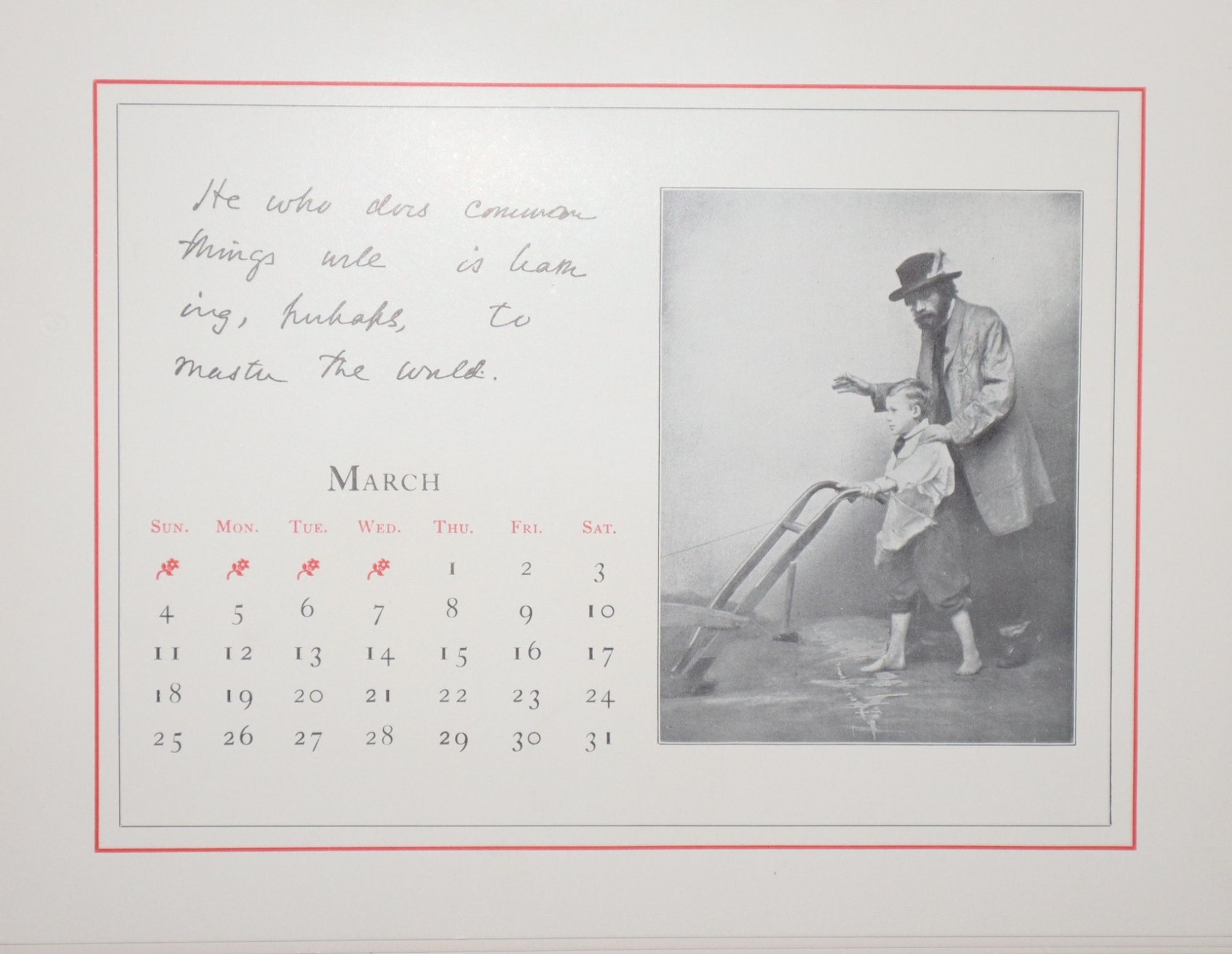 Lend-a-Hand Calendar 1900