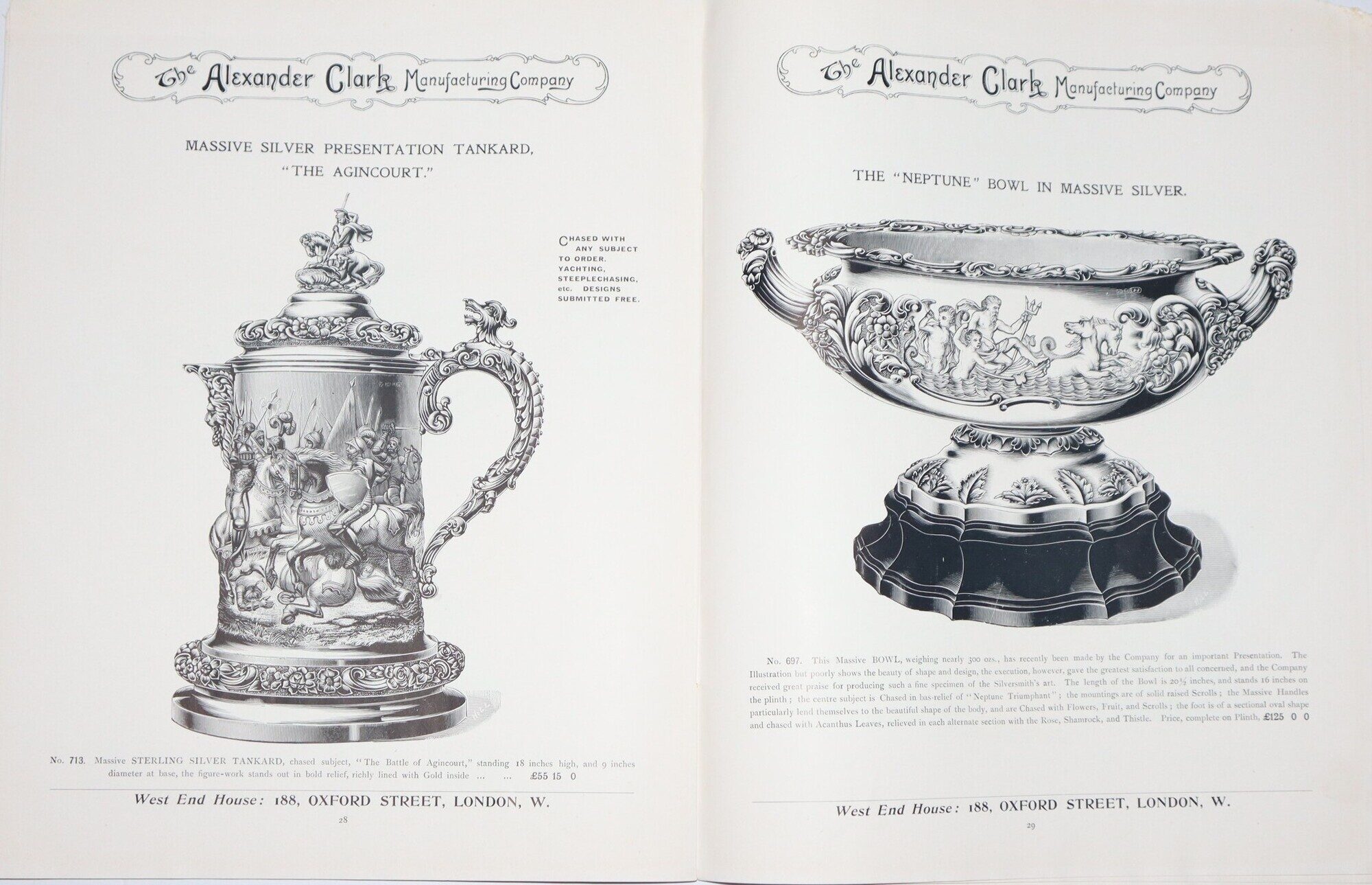 [Trade Catalogue] The Alexander Clark Manufacturing Company. Sports List . . Prize Cups and Challenge Trophies, Medals, Shields, Caskets, and Civic Insignia