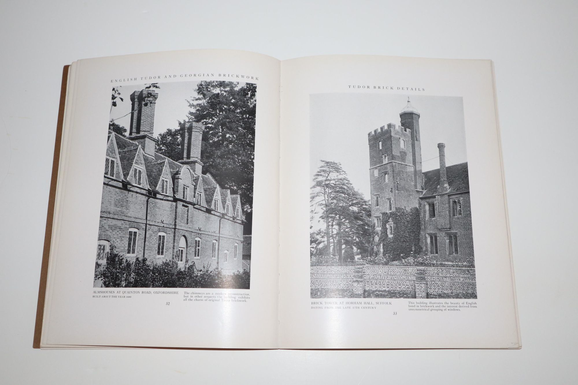 English Precedent for Modern Brickwork. Plates and Measured Drawings of English Tudor and Georgian Brickwork, with a few recent versions by American Architects in the spirit of the old work