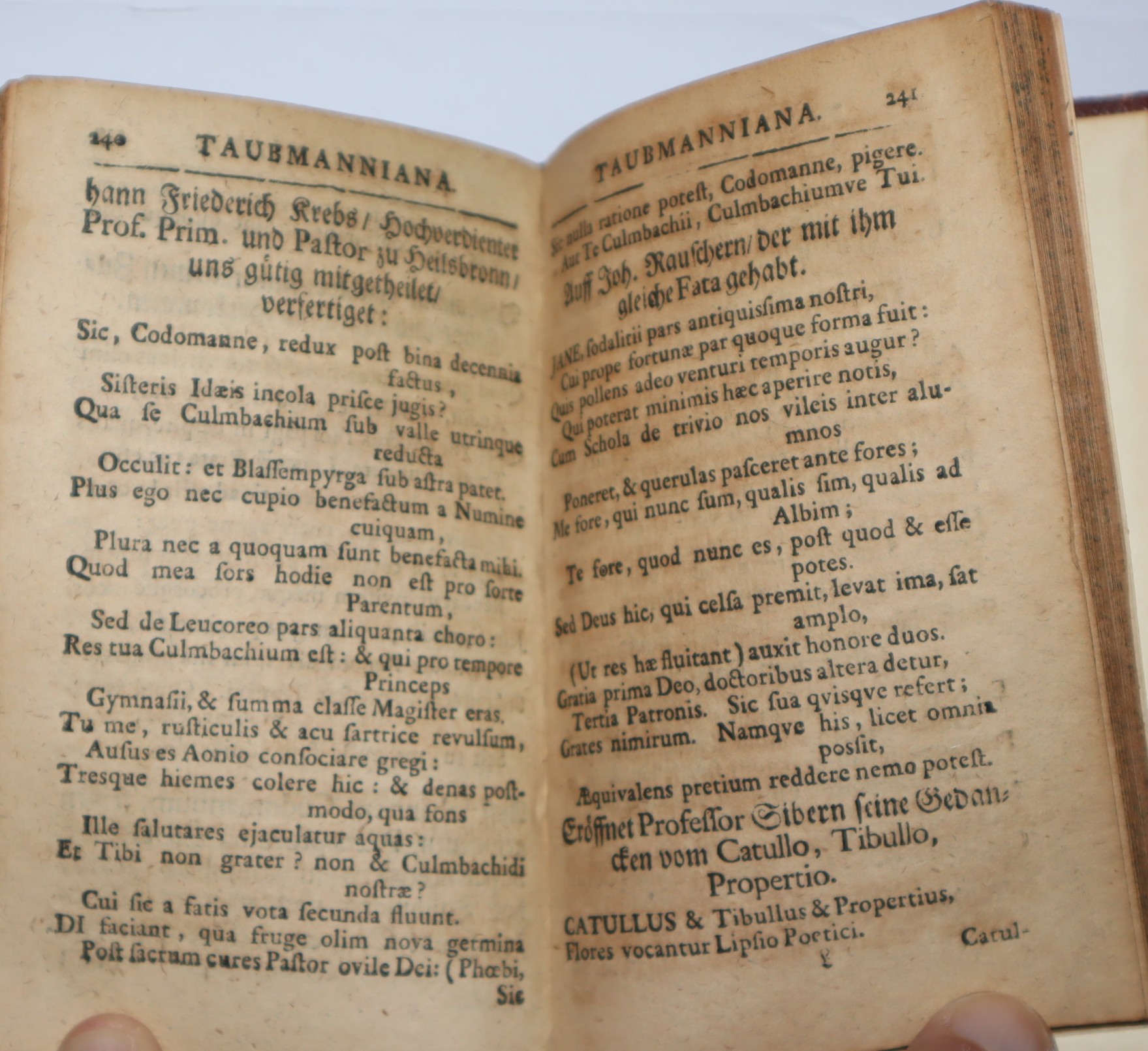 Taubmaniana, oder Sinnreichen Poetens/ Friedrich Taubmanns Nachdenkliches Leben. .