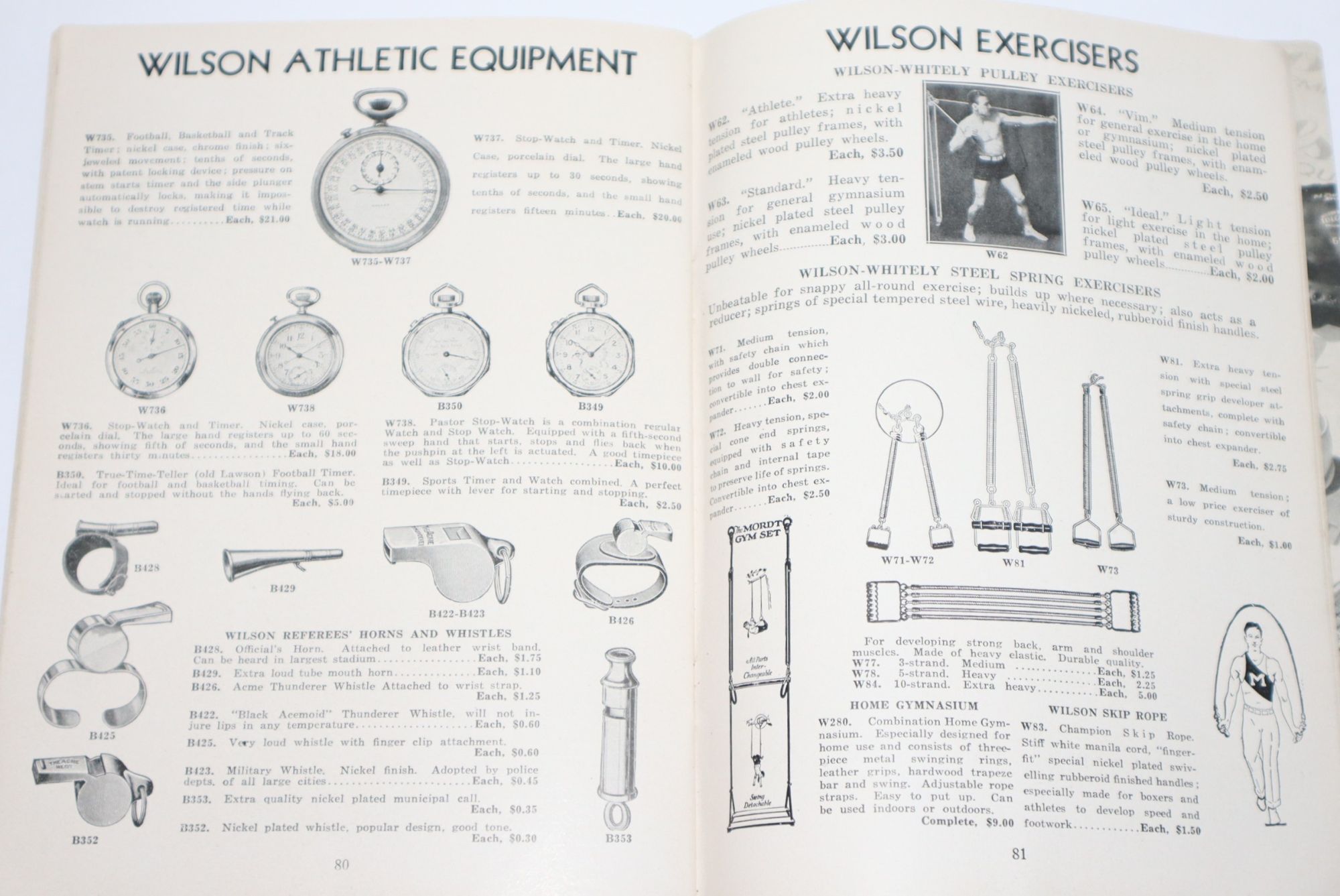 Wilson Athletic Equipment Spring and Summer 1931