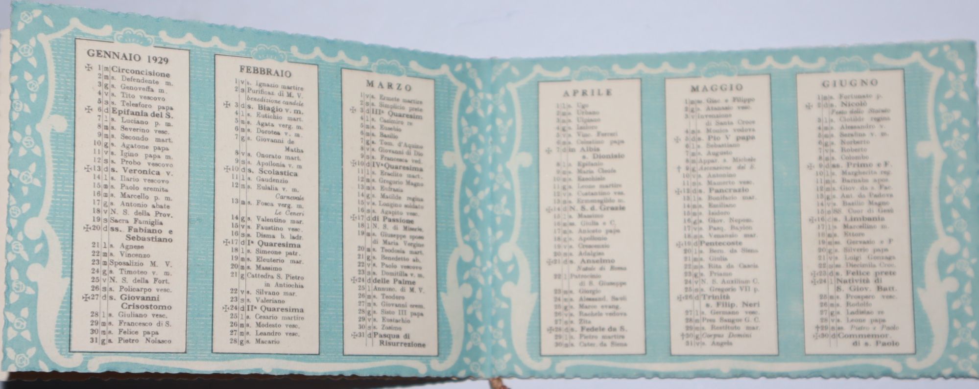 Almanacco 1929 al profumo Rose Bertelli