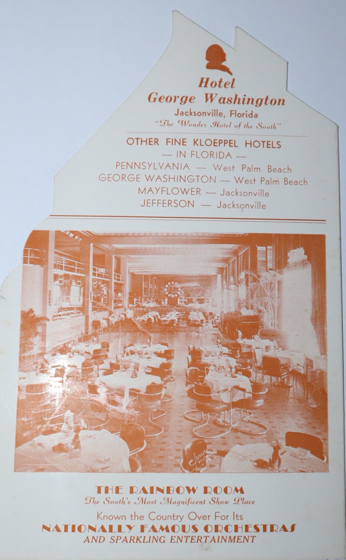 [Die-Cut Shaped Card] Hotel George Washington Jacksonville, Florida