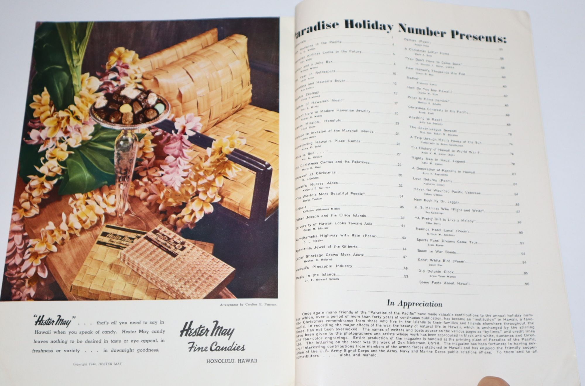 Paradise of the Pacific. Holiday Number. December 1944. Vol. 58 No. 12